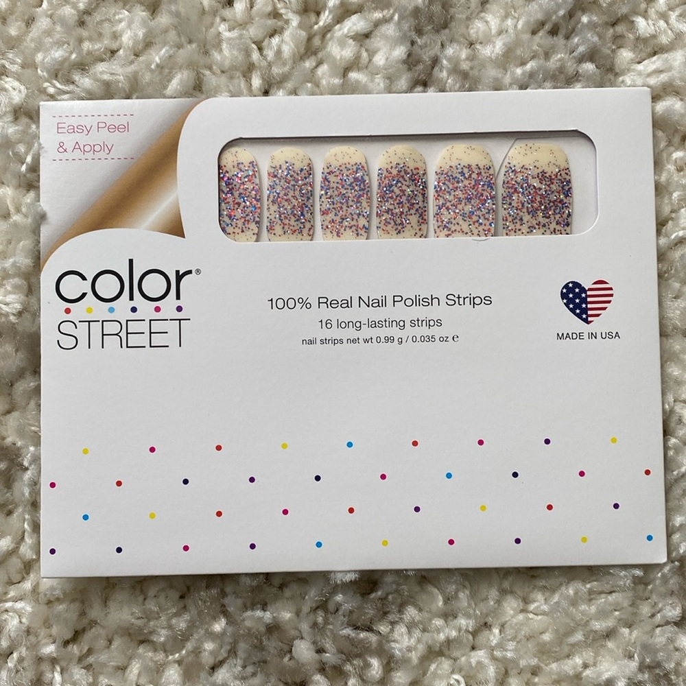 Color Street Nail Polish Strips - Red, White & Beautiful